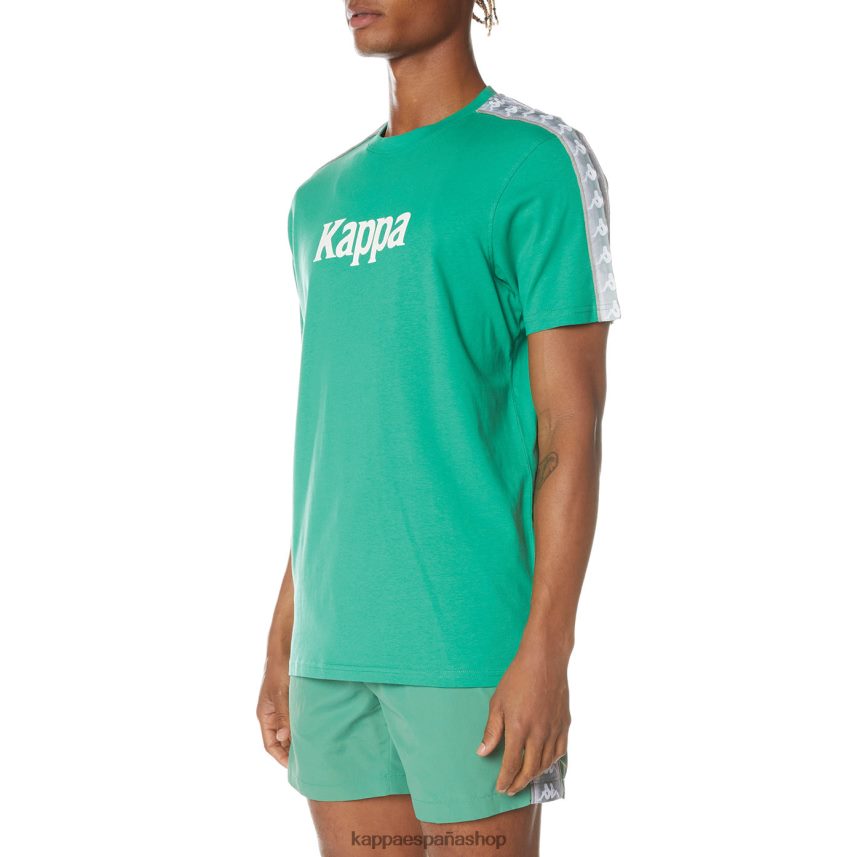 Kappa hombres camiseta 222 banda dabst verde 4P8JZR146