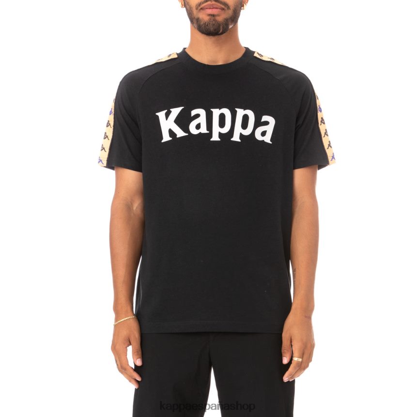 Kappa hombres camiseta 222 banda deto negro 4P8JZR183