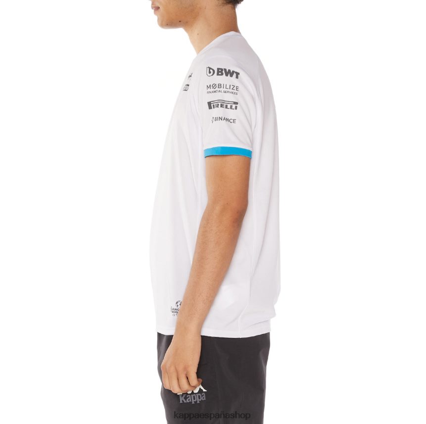 Kappa hombres camiseta abolim alpina f1 blanco azul 4P8JZR208