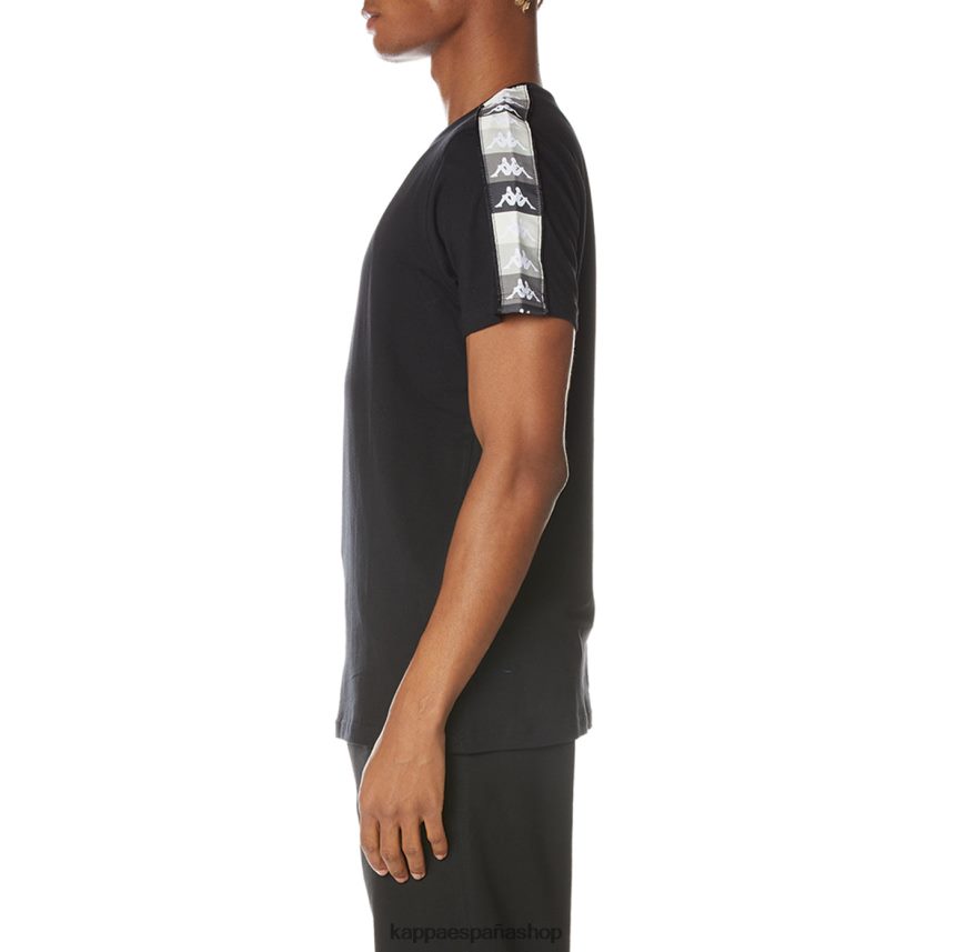 Kappa hombres camiseta artemisa auténtica azabache negro 4P8JZR125