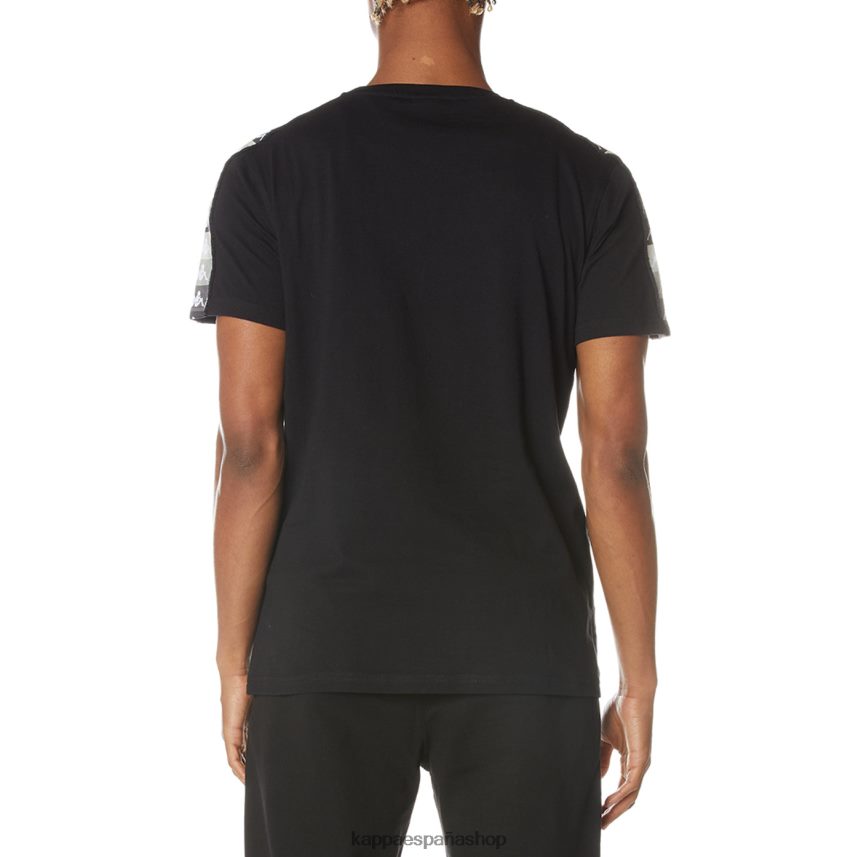 Kappa hombres camiseta artemisa auténtica azabache negro 4P8JZR125