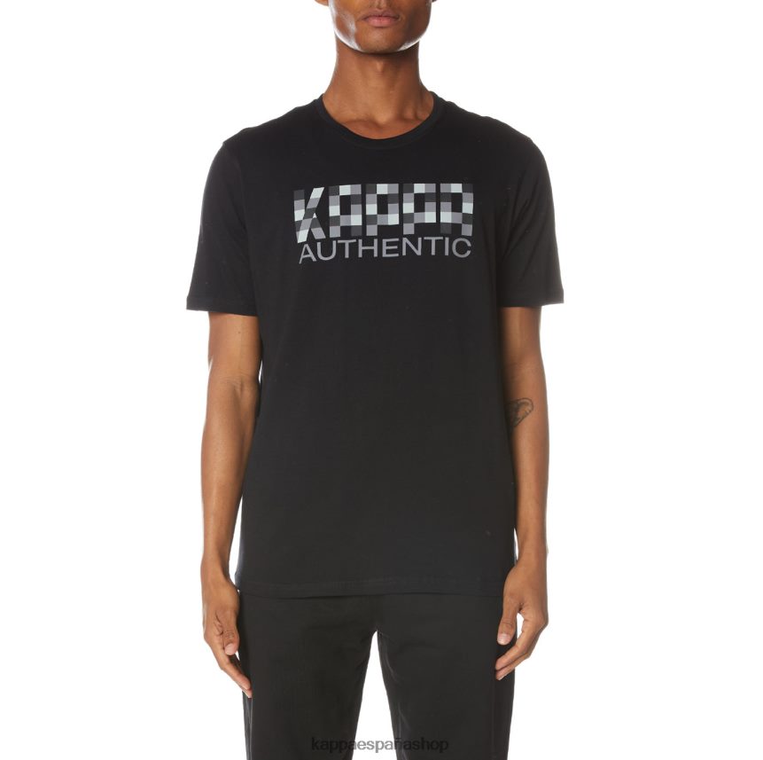 Kappa hombres camiseta autentica del rio azabache negro 4P8JZR133