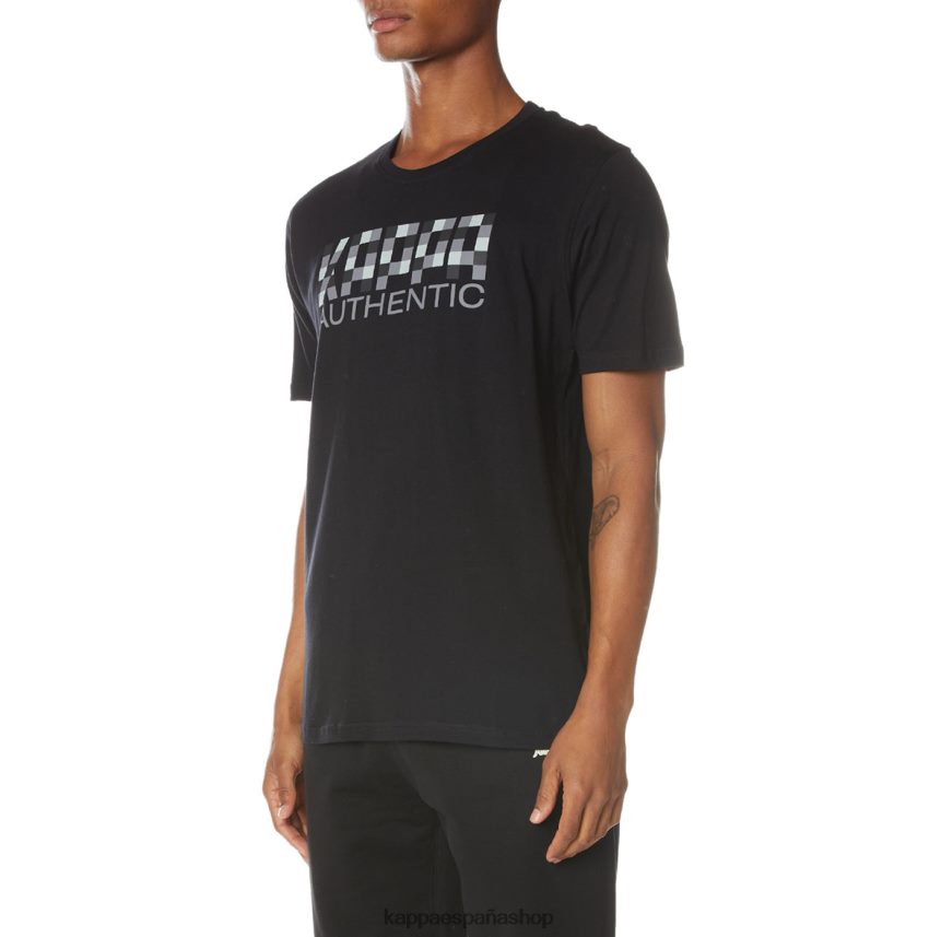 Kappa hombres camiseta autentica del rio azabache negro 4P8JZR133