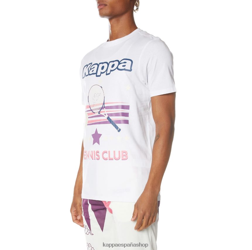 Kappa hombres camiseta con logo blanco 4P8JZR169