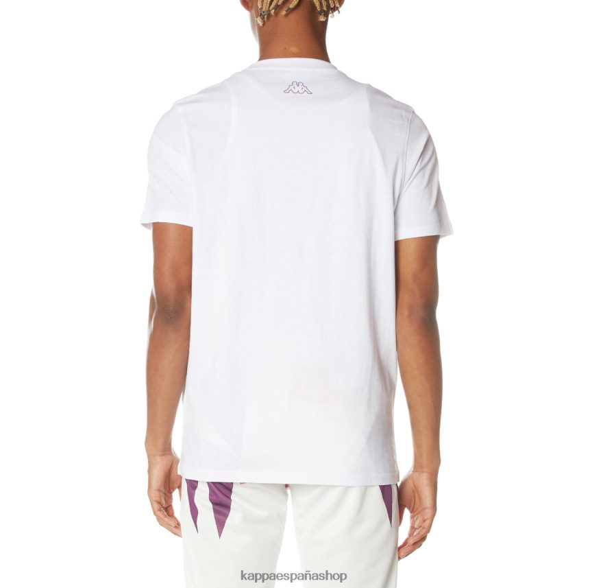 Kappa hombres camiseta con logo blanco 4P8JZR169