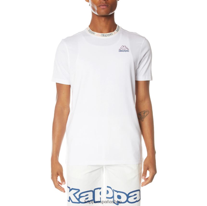 Kappa hombres camiseta con logo blanco 4P8JZR205