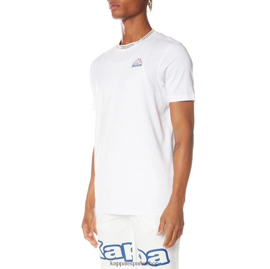 Kappa hombres camiseta con logo blanco 4P8JZR205