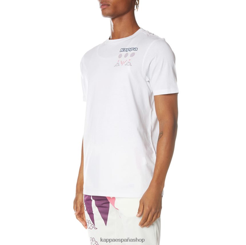 Kappa hombres camiseta con logo de mari blanco 4P8JZR170