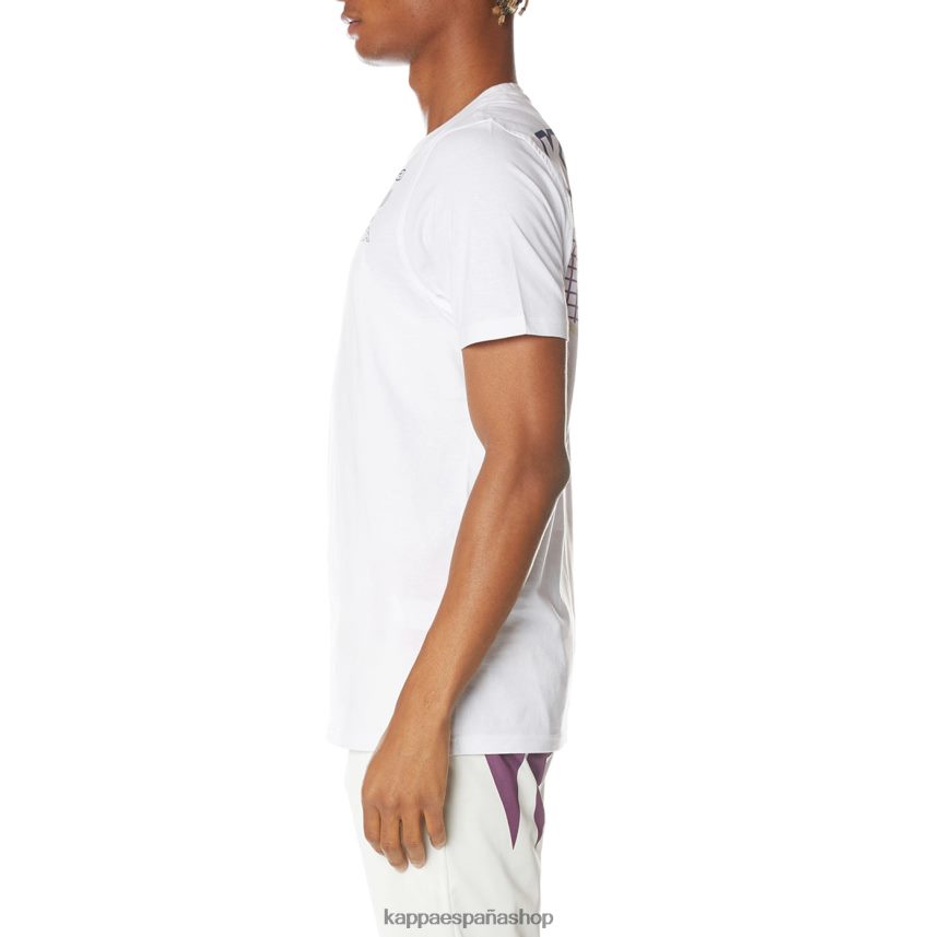 Kappa hombres camiseta con logo de mari blanco 4P8JZR170