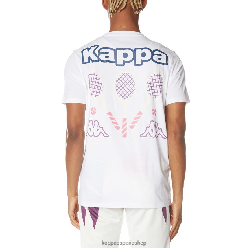 Kappa hombres camiseta con logo de mari blanco 4P8JZR170