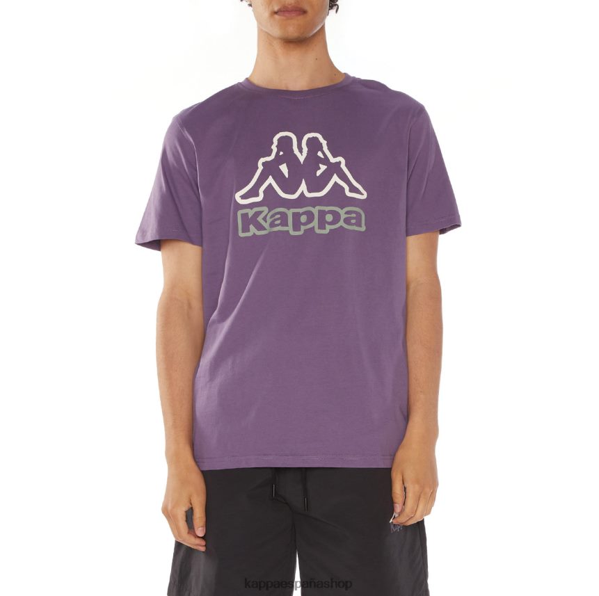 Kappa hombres camiseta con logo de ostesso Violeta 4P8JZR122
