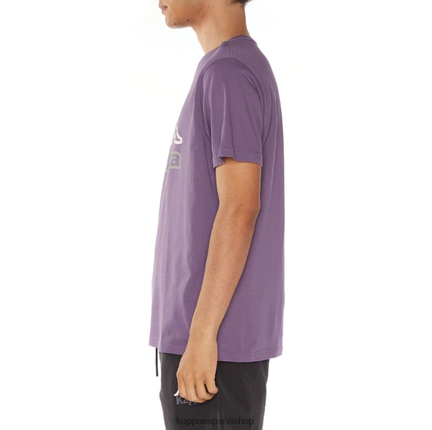 Kappa hombres camiseta con logo de ostesso Violeta 4P8JZR122