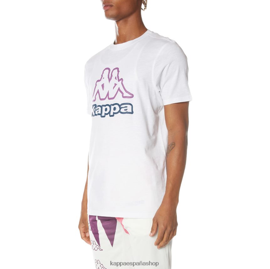Kappa hombres camiseta con logo de ostesso blanco 4P8JZR204