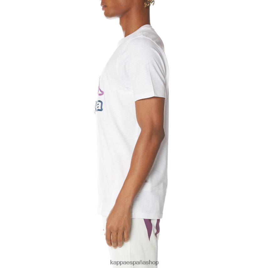 Kappa hombres camiseta con logo de ostesso blanco 4P8JZR204