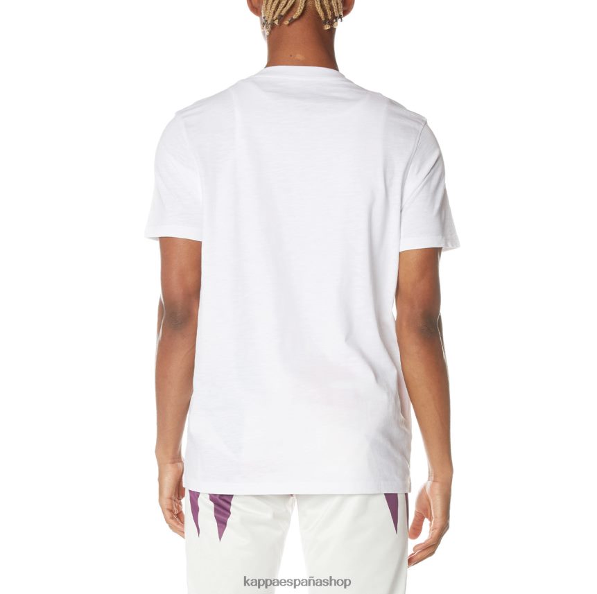 Kappa hombres camiseta con logo de ostesso blanco 4P8JZR204