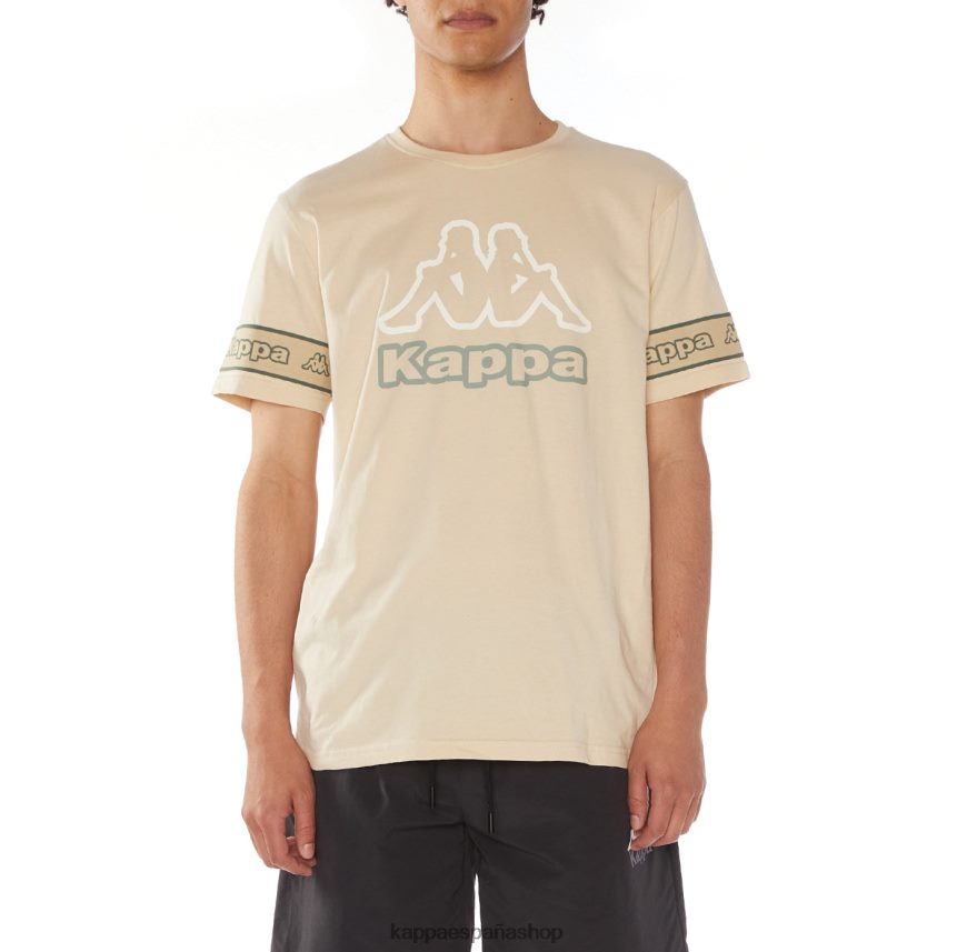 Kappa hombres camiseta con logo propio beige 4P8JZR113