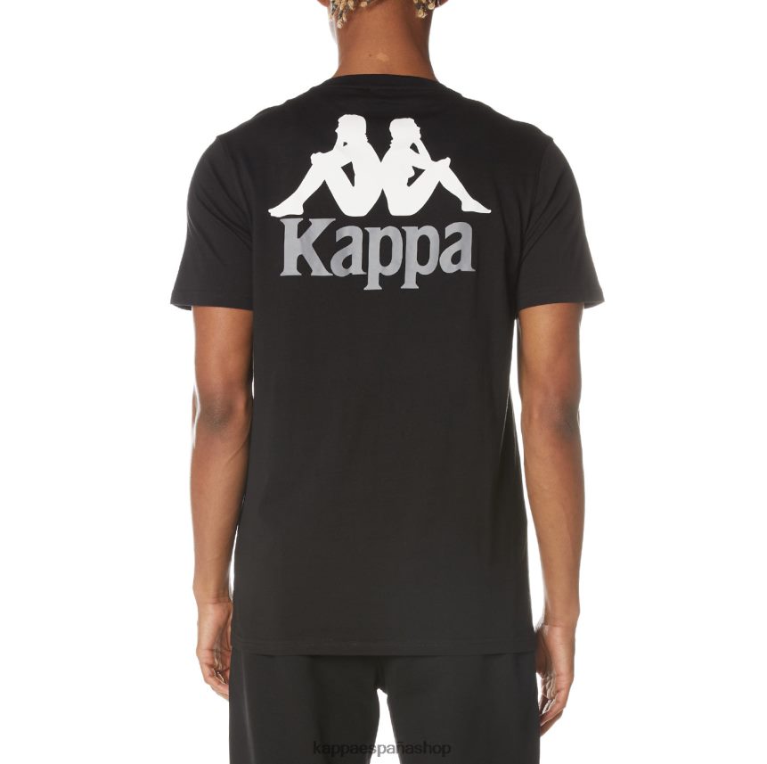 Kappa hombres camiseta de auténticos capaces azabache negro 4P8JZR129