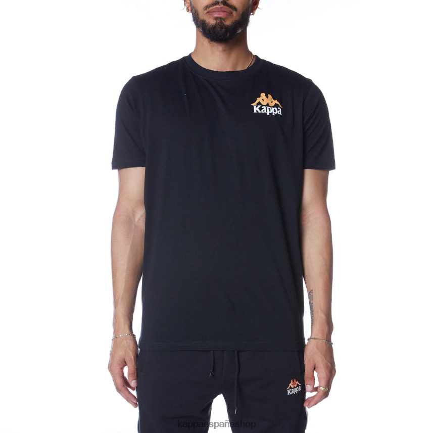 Kappa hombres camiseta de auténticos capaces negro azabache 4P8JZR165