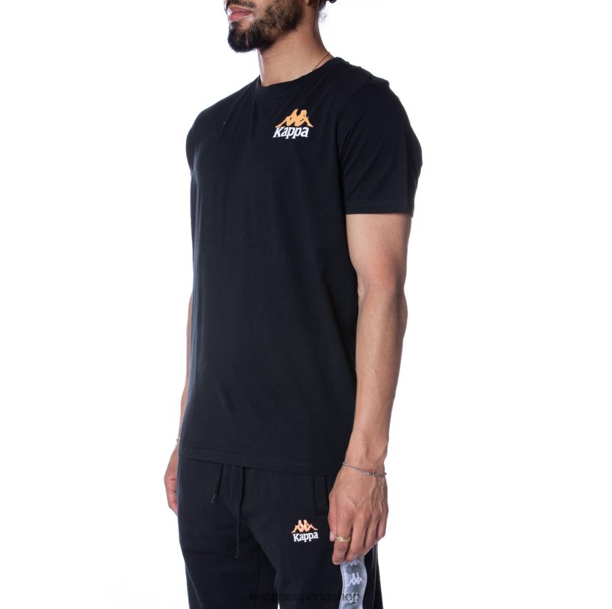 Kappa hombres camiseta de auténticos capaces negro azabache 4P8JZR165