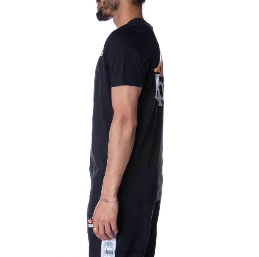 Kappa hombres camiseta de auténticos capaces negro azabache 4P8JZR165