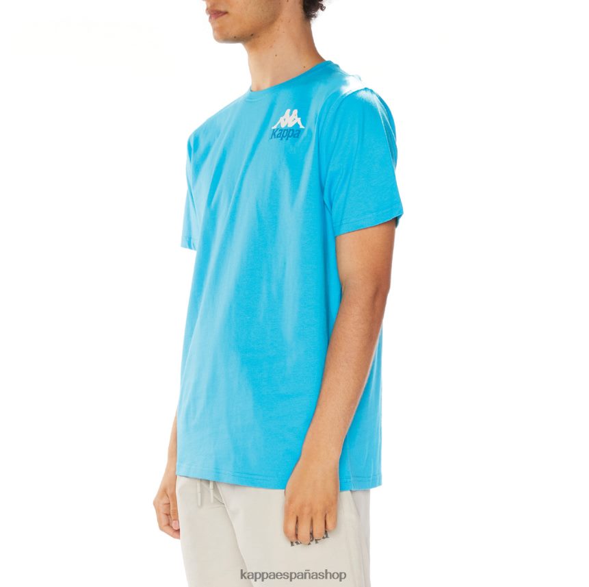 Kappa hombres camiseta de auténticos capaces turquesa 4P8JZR130