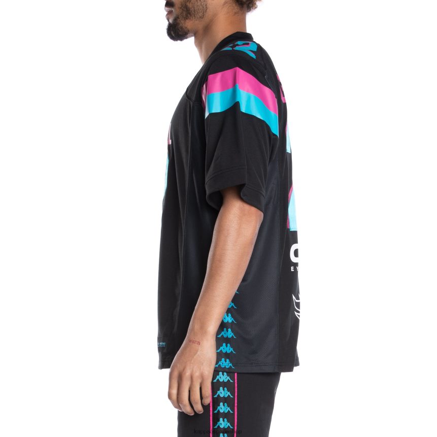 Kappa hombres camiseta de futbol 222 banda gumball glend negro 4P8JZR194