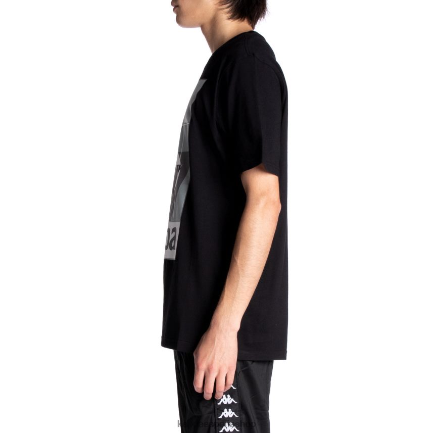 Kappa hombres camiseta de quinn azabache negro 4P8JZR139