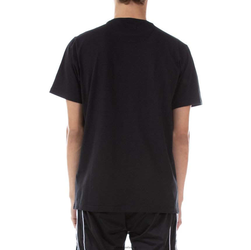 Kappa hombres camiseta estessi autentica blanco negro 4P8JZR190