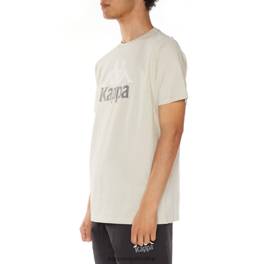 Kappa hombres camiseta estessi autentica gris blanco 4P8JZR127