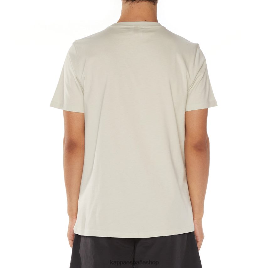 Kappa hombres camiseta estessi autentica gris blanco 4P8JZR127
