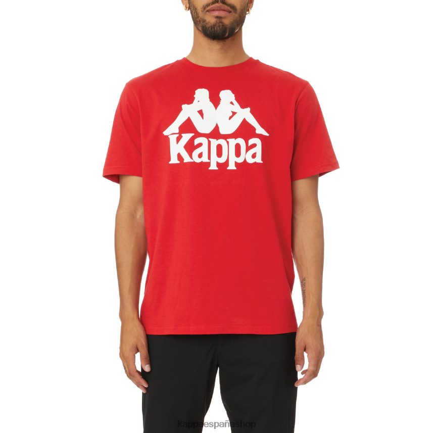 Kappa hombres camiseta estessi autentica rojo blanco 4P8JZR187