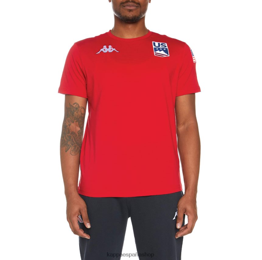 Kappa hombres camiseta estessi nosotros rojo 4P8JZR202