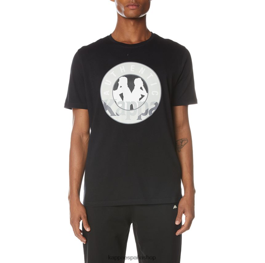 Kappa hombres camiseta isla azabache negro 4P8JZR137