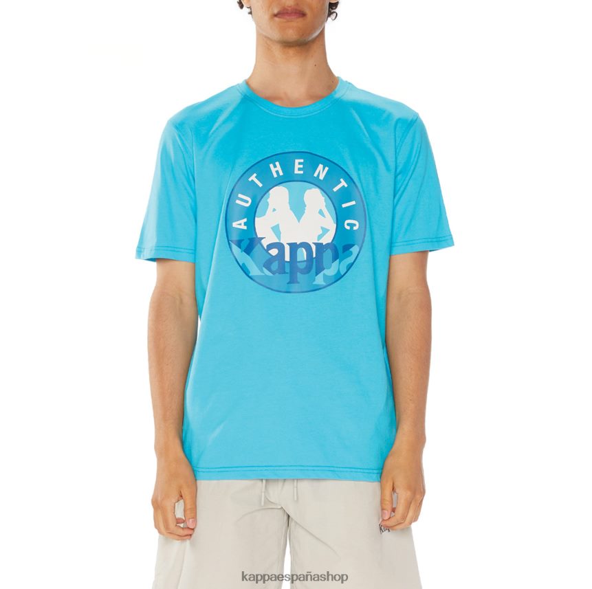 Kappa hombres camiseta isla turquesa 4P8JZR138