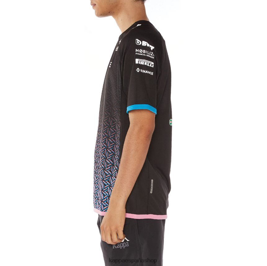 Kappa hombres camiseta kombat alonso alpine f1 negro 4P8JZR207