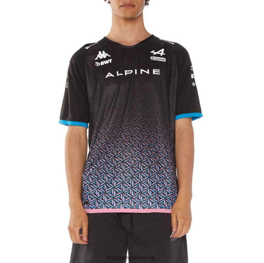 Kappa hombres camiseta kombat ocon alpina f1 negro 4P8JZR209
