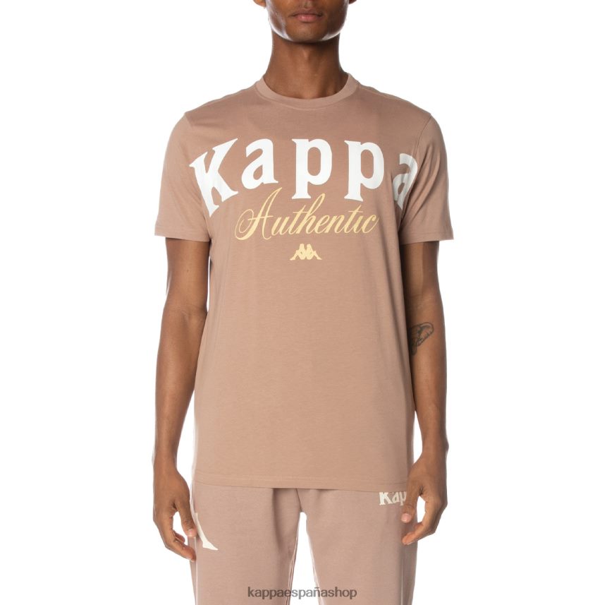 Kappa hombres camiseta mejillas auténticas beige 4P8JZR161