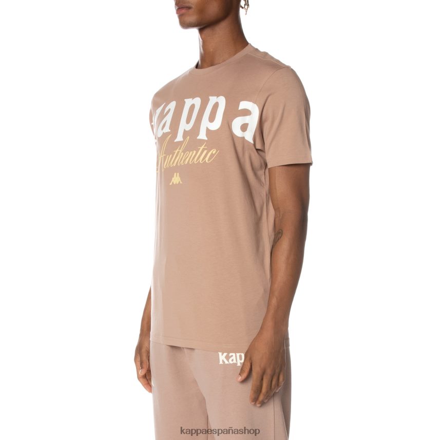 Kappa hombres camiseta mejillas auténticas beige 4P8JZR161