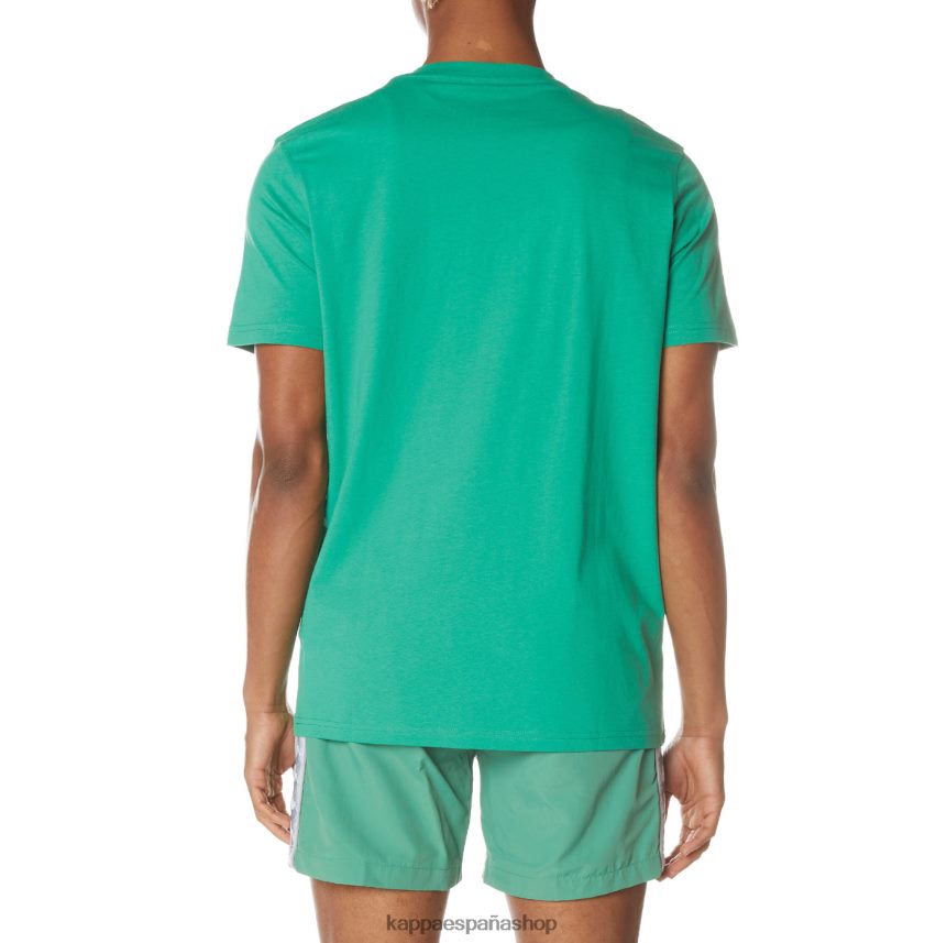 Kappa hombres camiseta mejillas auténticas verde 4P8JZR142