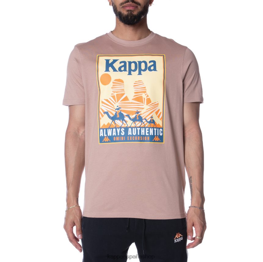 Kappa hombres camiseta osiris autentica beige 4P8JZR167