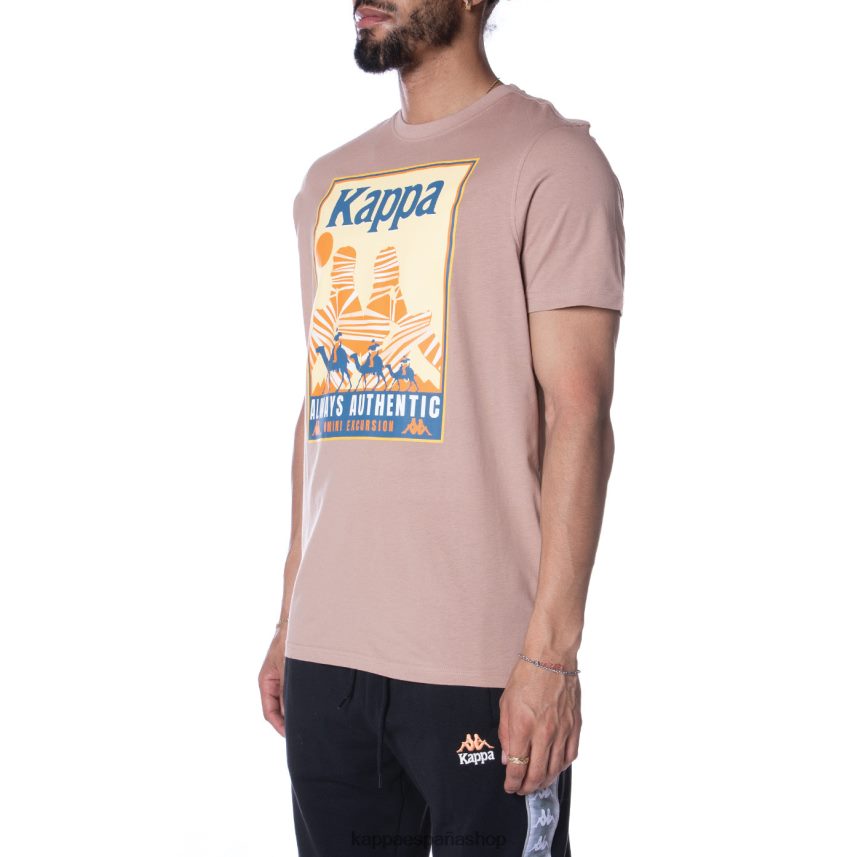 Kappa hombres camiseta osiris autentica beige 4P8JZR167