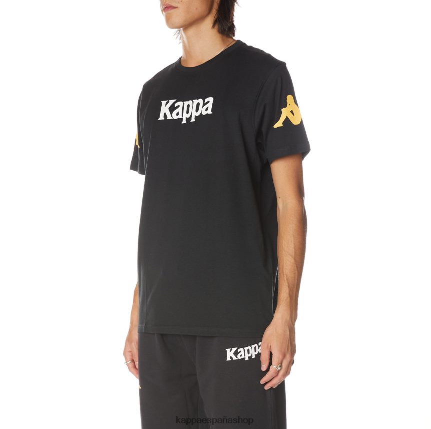 Kappa hombres camiseta paroo autentica humo negro 4P8JZR181