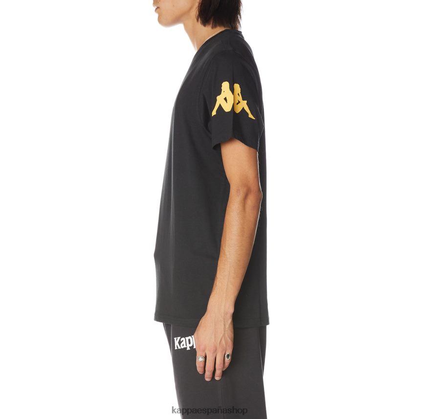 Kappa hombres camiseta paroo autentica humo negro 4P8JZR181