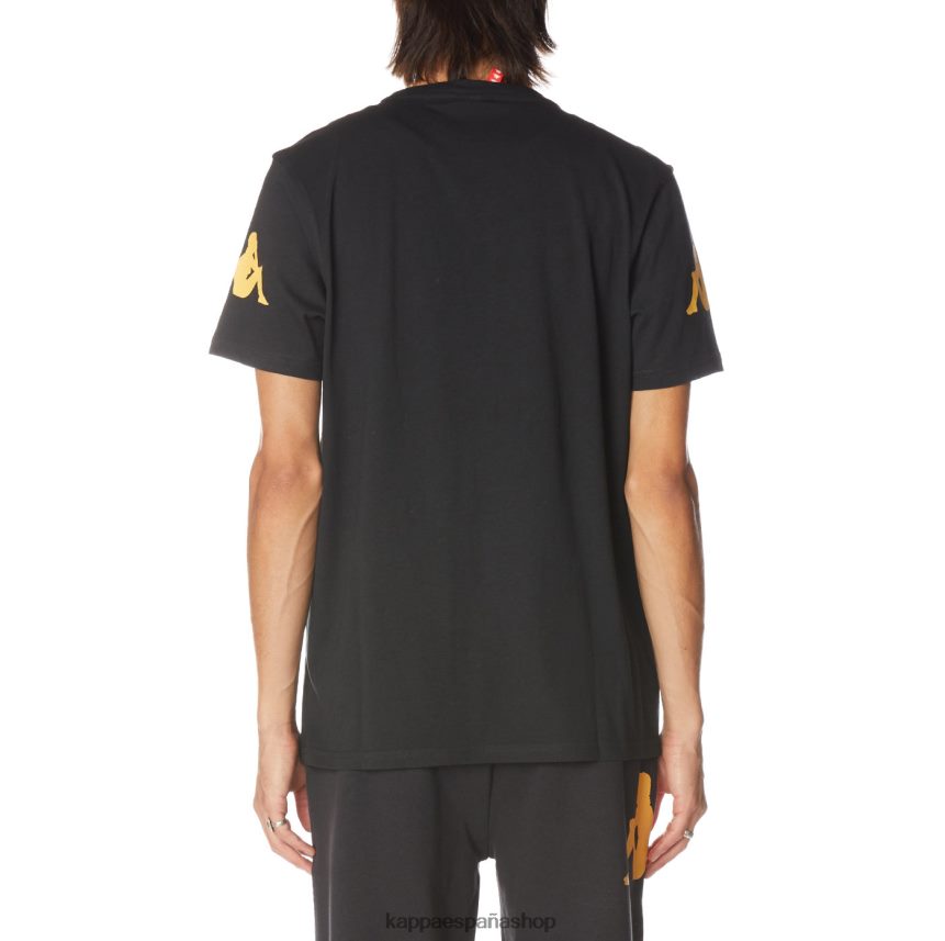 Kappa hombres camiseta paroo autentica humo negro 4P8JZR181