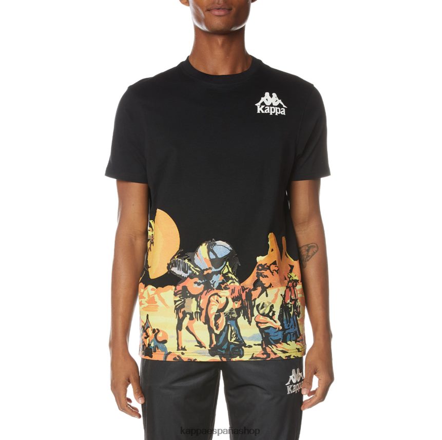 Kappa hombres camiseta ranchera auténtica negro azabache 4P8JZR166