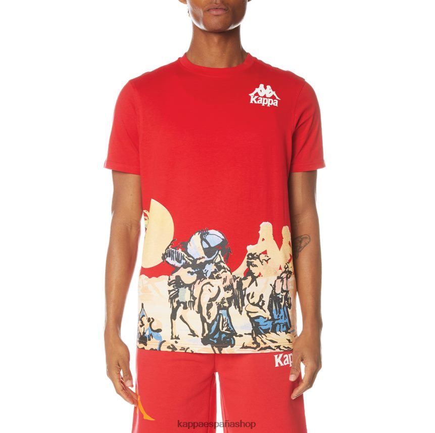 Kappa hombres camiseta ranchera auténtica rojo 4P8JZR143