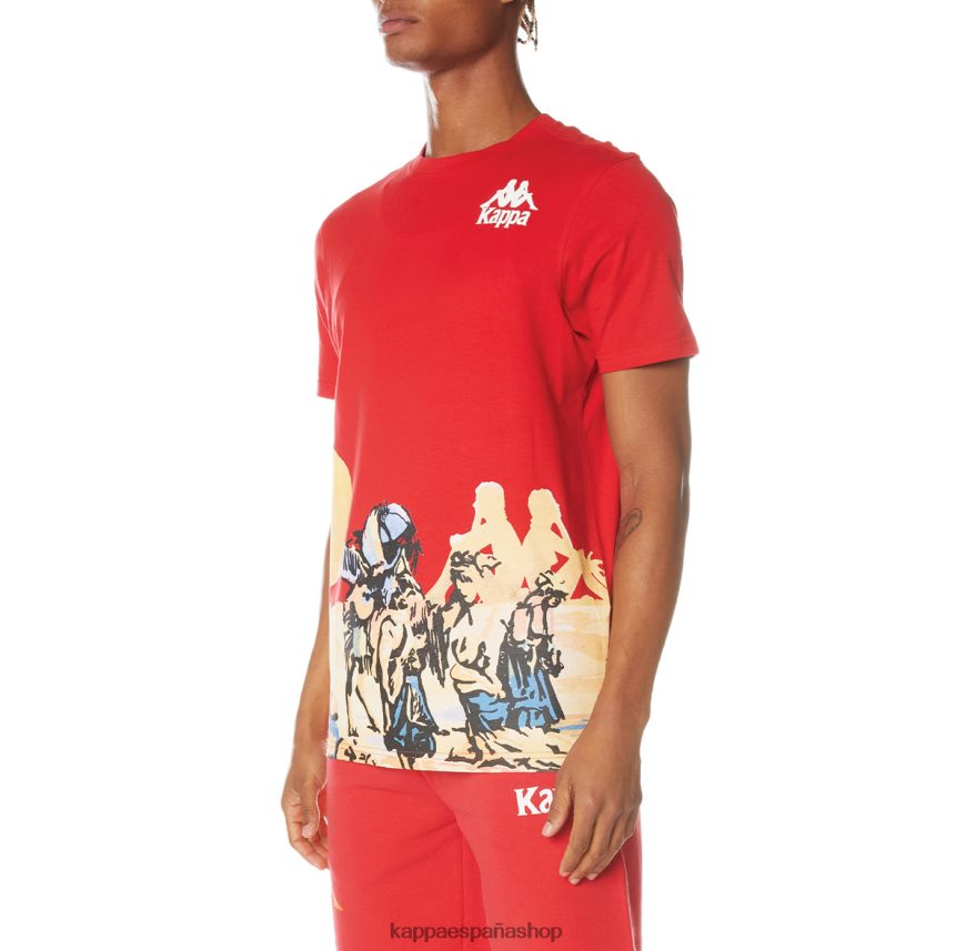 Kappa hombres camiseta ranchera auténtica rojo 4P8JZR143