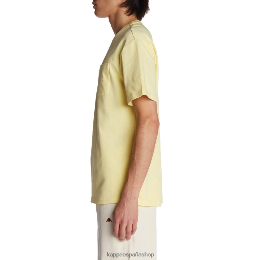 Kappa hombres camiseta robe giovani mirfak amarillo 4P8JZR195