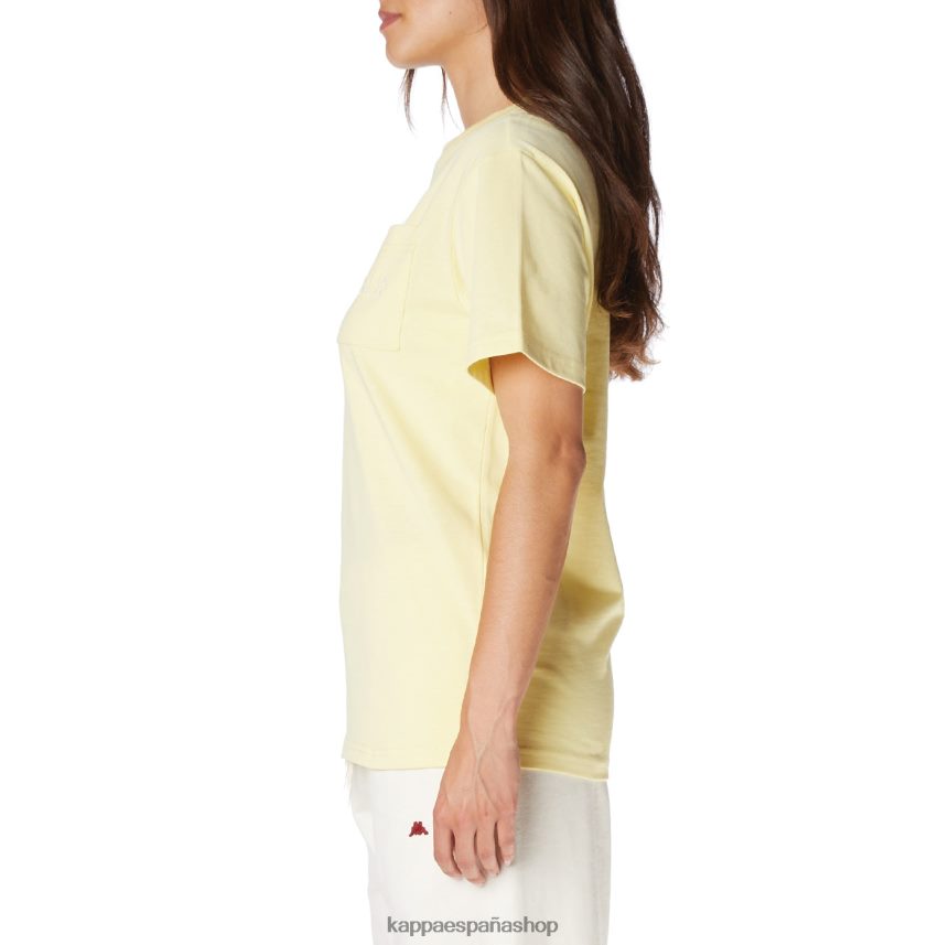 Kappa hombres camiseta robe giovani mirfak amarillo 4P8JZR195