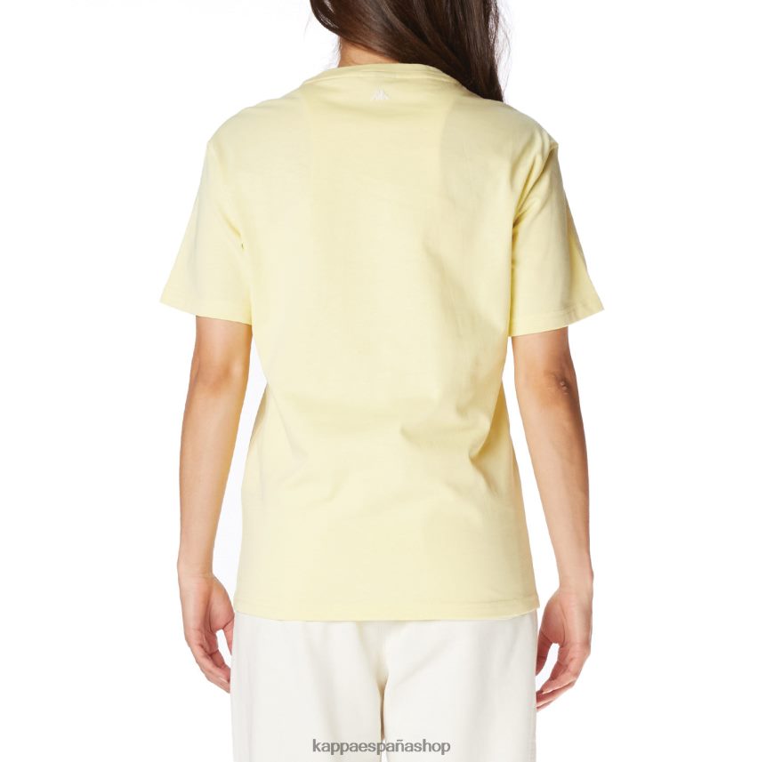 Kappa hombres camiseta robe giovani mirfak amarillo 4P8JZR195